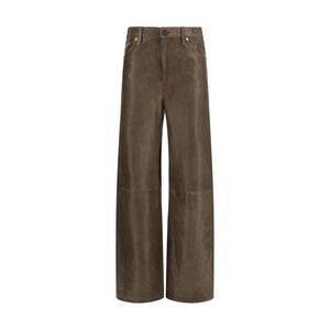 Golden Goose Brown Leather Women's Pants